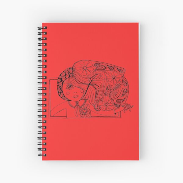 Drawing girl Spiral Notebook