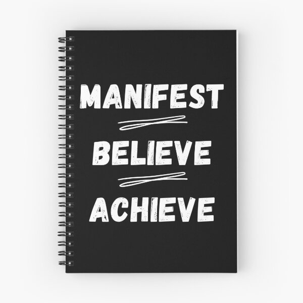 Item preview, Manifest, Believe, Achieve - White Text designed and sold by Wisps & Whiskers Designs.