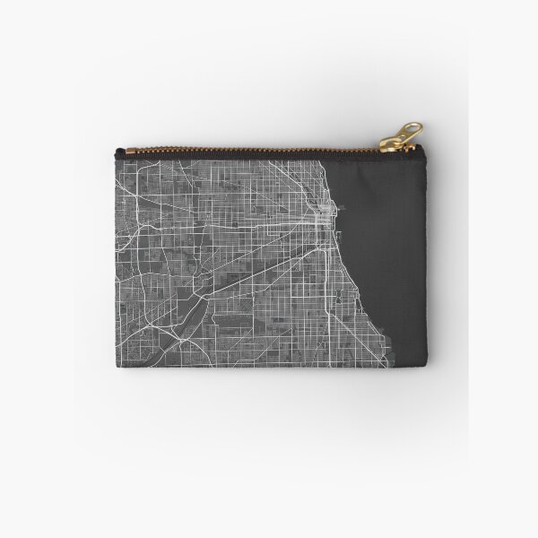 Item preview, Chicago minimalistic map monochrome dark gray designed and sold by softlycarol.
