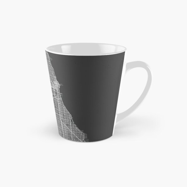 Item preview, Chicago minimalistic map monochrome dark gray designed and sold by softlycarol.