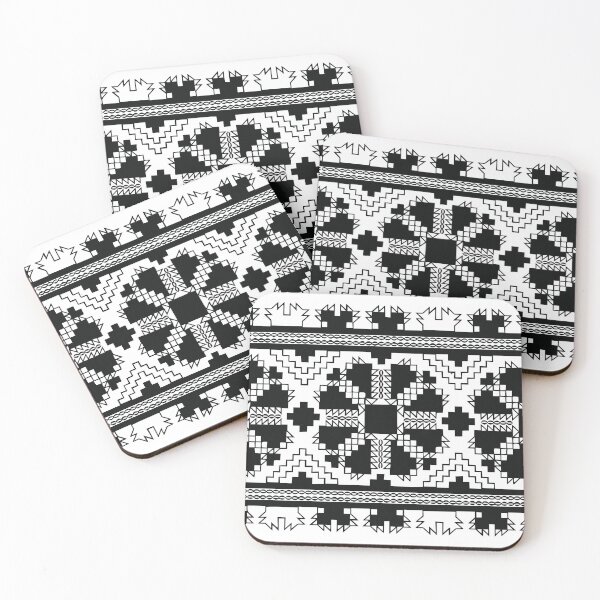 Item preview, Romanian folk motif from Bessarabia (1) Basarabia embroidery in black and white designed and sold by folkyouall.