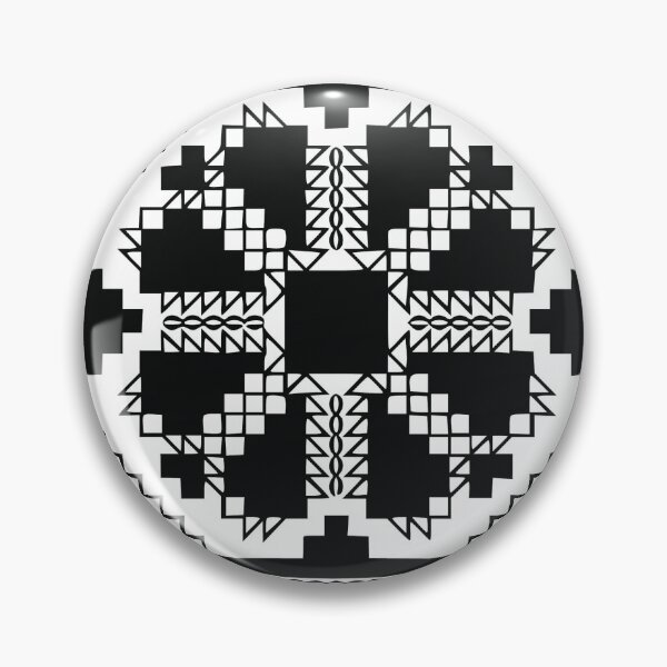 Item preview, Romanian folk motif from Bessarabia (1) Basarabia embroidery in black and white designed and sold by folkyouall.