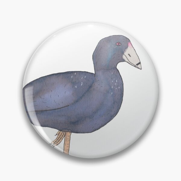 Item preview, American Coot watercolor bird species art designed and sold by TheWaterBirds.