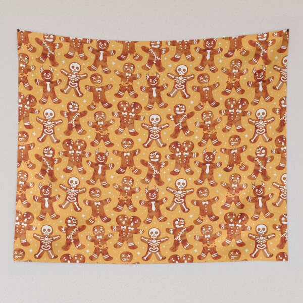 Item preview,  Christmas Ginger Dread Men Gold designed and sold by Paisley Yazel.
