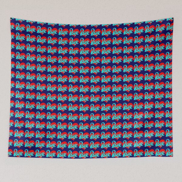 Item preview, Peace Calligraffiti Hippie Loveheart - Blue designed and sold by PATRICIA CASTILLA PEREZ.