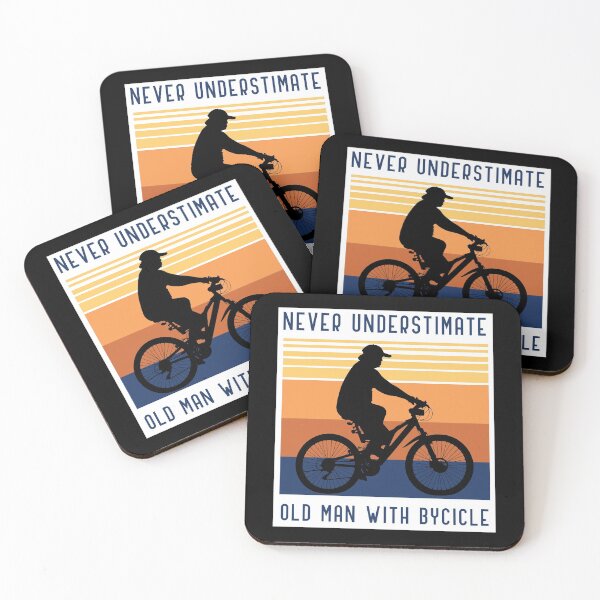 Item preview, never underestimate old man with bicycle designed and sold by GoranDesign.
