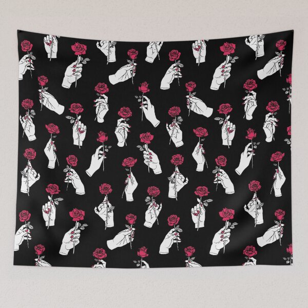 Item preview,  Hands Holding Red Roses on Black designed and sold by Paisley Yazel.