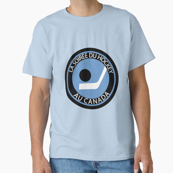 Item preview, Hockey Night In French logo. Multilingual . Vintage retro iconic Quebec Province Canada parody ice puck Canadian design. designed and sold by GTOATlogos.