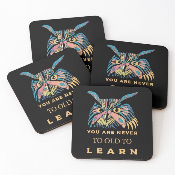Item preview, wise old owl saying you are never to old to learn. designed and sold by ajtechdesigns.