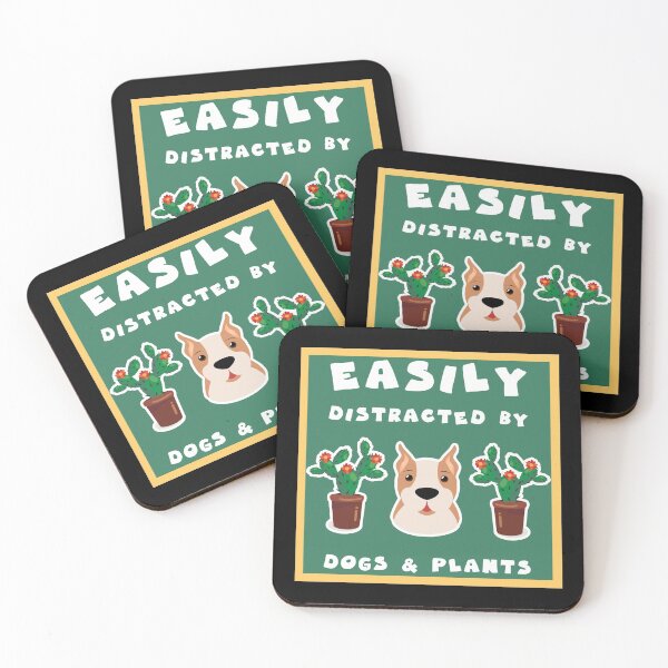 Item preview, easily distracted by dogs and plants designed and sold by GoranDesign.