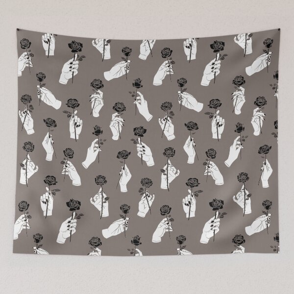Item preview,  Hands Holding Roses in Grey designed and sold by Paisley Yazel.