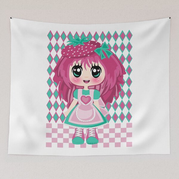 Item preview, Strowberry chibi anime BooPooBeeDoo designed and sold by BooPooBeeDooArt.