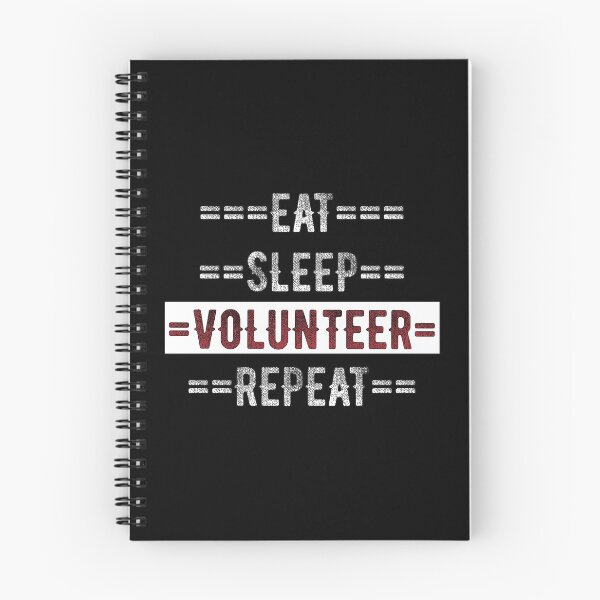 Item preview, Volunteers Gift - Eat Sleep Volunteer Repeat  - Distressed Text Design designed and sold by TrndSttr.