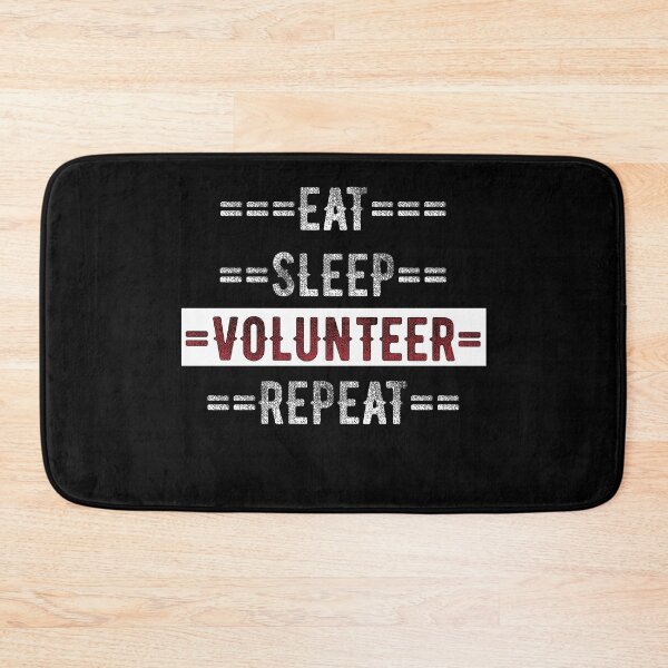 Item preview, Volunteers Gift - Eat Sleep Volunteer Repeat  - Distressed Text Design designed and sold by TrndSttr.