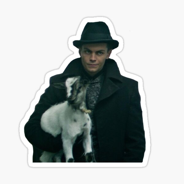 Kaz with the Milo the goat Sticker