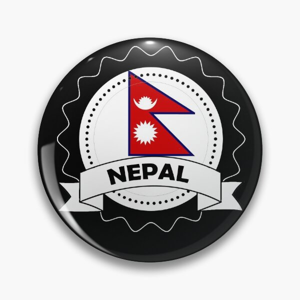 Artikelvorschau, Nepal Emblem-Abzeichen-Flagge entworfen und verkauft von Gina-Driada.
