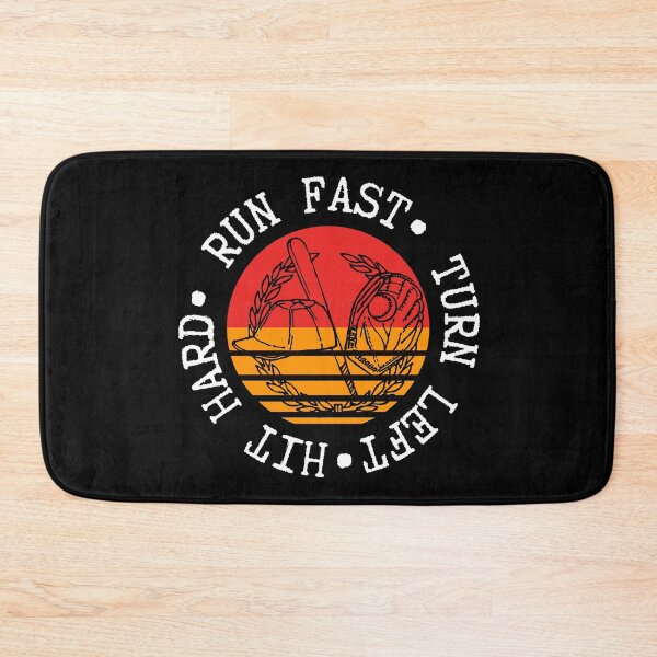 Item preview, Hit Hard Run Fast Turn Left- Baseball Funny designed and sold by Vibing-Right.