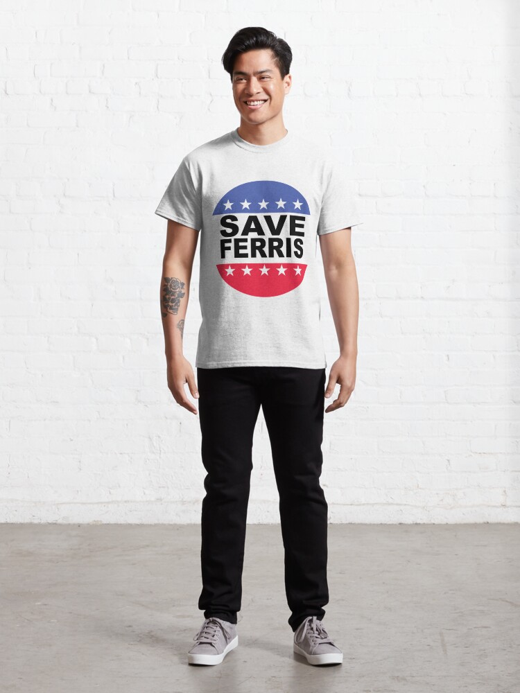 Discover Save Ferris Retro Blue Red White US Flag Inspired T-Shirt