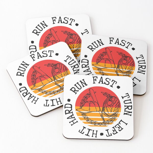 Item preview,  Hit Hard Run Fast Turn Left- Baseball Funny designed and sold by Vibing-Right.