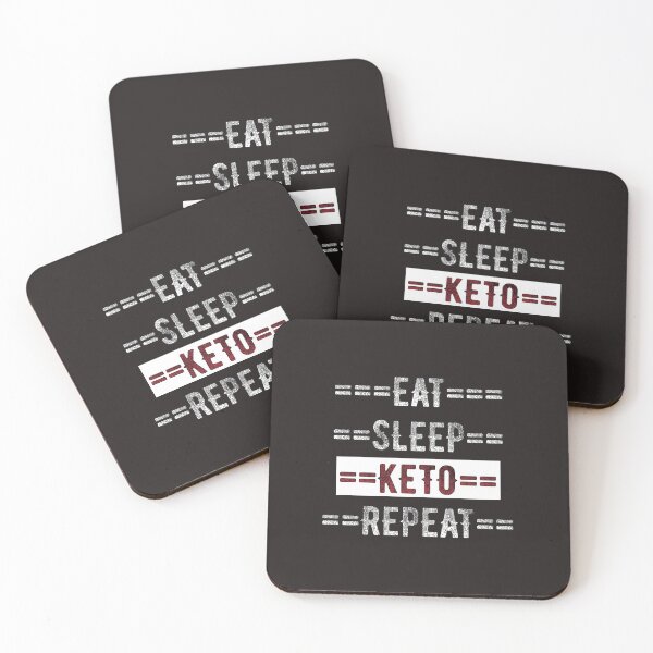 Item preview, Keto Diet Gift - Eat Sleep Keto Repeat  - Distressed Text Design designed and sold by TrndSttr.