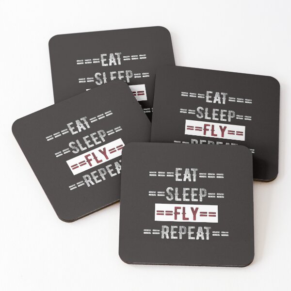 Item preview, Pilot Gift - Eat Sleep Fly Repeat  - Distressed Text Design designed and sold by TrndSttr.