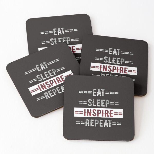 Item preview, Inspiration Gift - Eat Sleep Inspire Repeat  - Distressed Text Design designed and sold by TrndSttr.