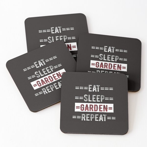 Item preview, Gardener Gift - Eat Sleep Garden Repeat - Distressed Text Design designed and sold by TrndSttr.