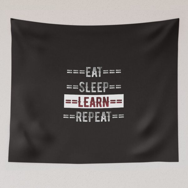 Item preview, Student Gift - Eat Sleep Learn Repeat  - Distressed Text Design designed and sold by TrndSttr.