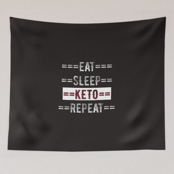 Item preview, Keto Diet Gift - Eat Sleep Keto Repeat  - Distressed Text Design designed and sold by TrndSttr.