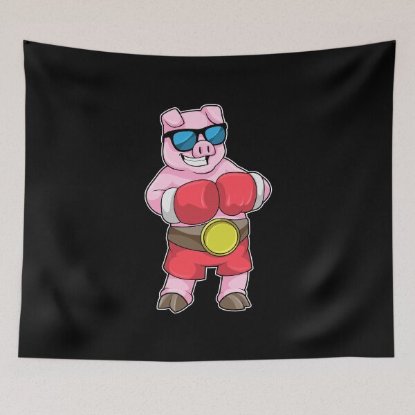 Item preview, Pig as Boxer with Boxing gloves designed and sold by Snabdesign84.