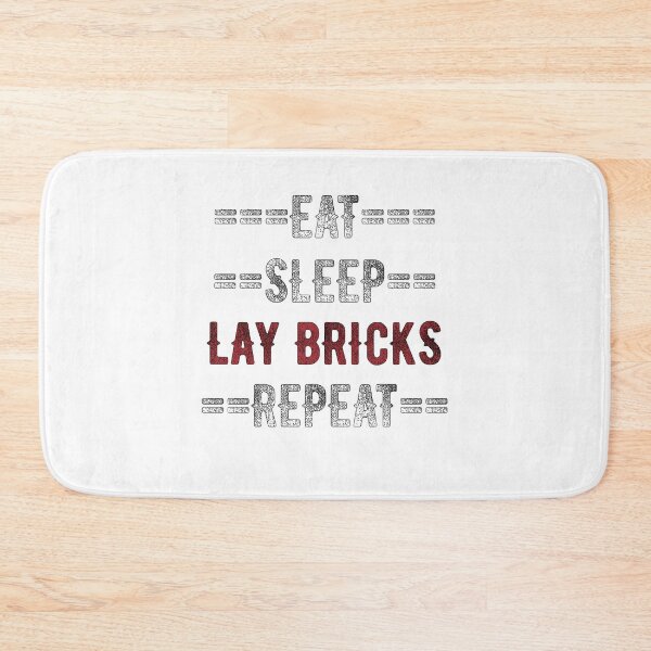 Item preview, Bricklayer Gift - Eat Sleep Lay brick Repeat  - Distressed Text Design designed and sold by TrndSttr.