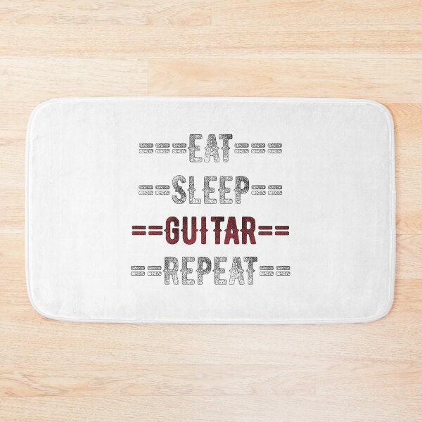 Item preview, Guitarist Gift - Eat Sleep Guitar Repeat  - Distressed Text Design designed and sold by TrndSttr.