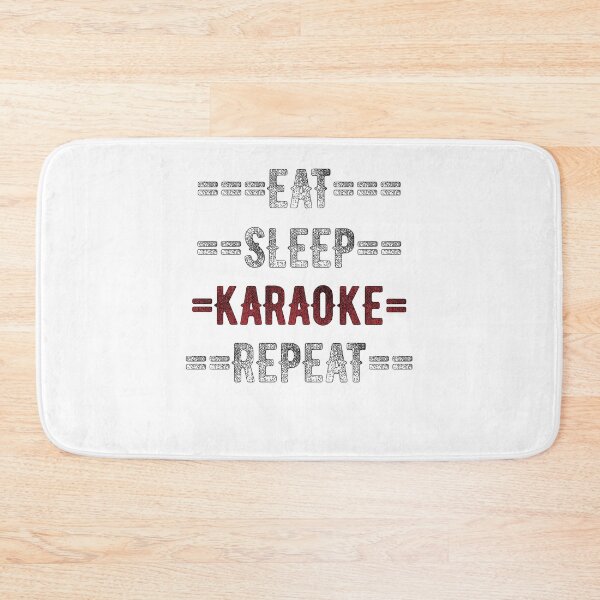 Item preview, Karaoke Lover Gift - Eat Sleep Karaoke Repeat  - Distressed Text Design designed and sold by TrndSttr.