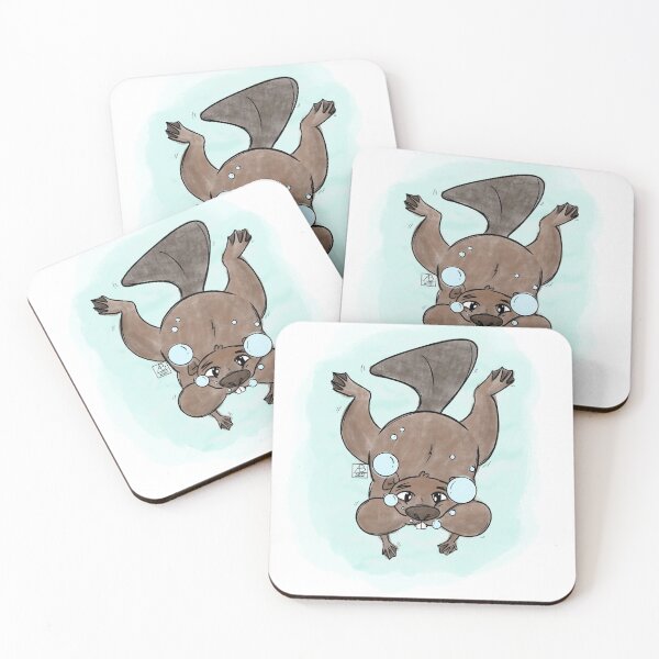Item preview, Swimming Lil’ Beaver designed and sold by SquidishStudios.