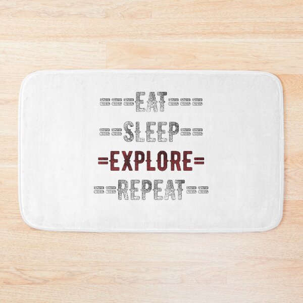 Item preview, Explorers Gift - Eat Sleep Explore Repeat  - Distressed Text Design designed and sold by TrndSttr.