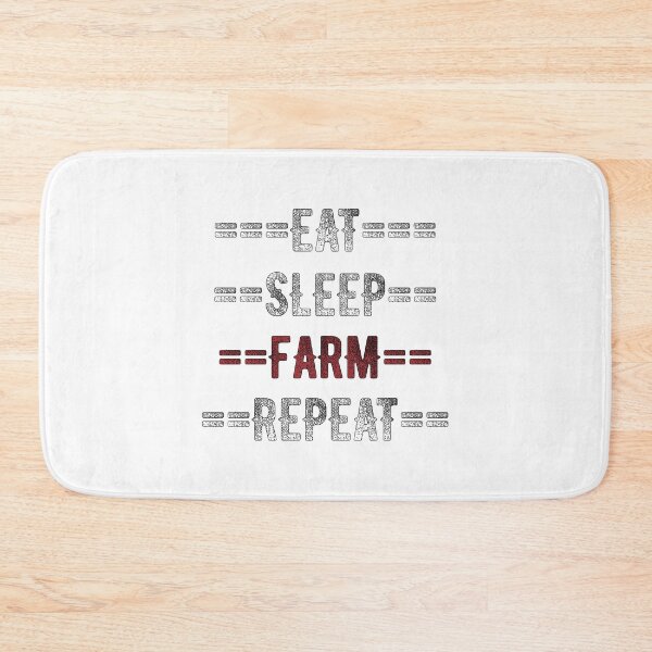 Item preview, Farmer Gift - Eat Sleep Farm Repeat  - Distressed Text Design designed and sold by TrndSttr.