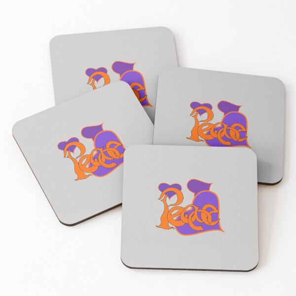 Item preview, Peace Calligraffiti Hippie Loveheart - Orange designed and sold by PATRICIA CASTILLA PEREZ.