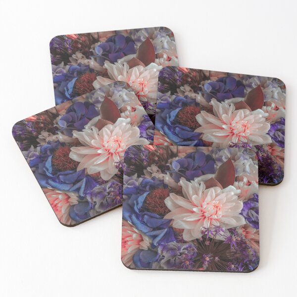 Item preview, Pink Purple And Blue Flowers Close Up designed and sold by EvelinePatterns.