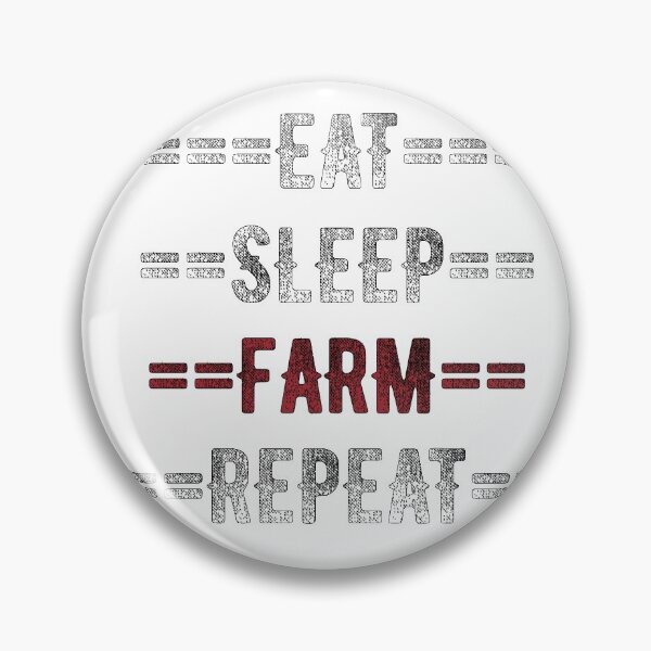 Item preview, Farmer Gift - Eat Sleep Farm Repeat  - Distressed Text Design designed and sold by TrndSttr.