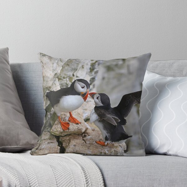 Item preview, Puffin pair on cliffside designed and sold by ClaireChown.