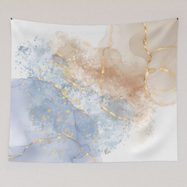 Item preview, Abstract Blue, Taupe and Gold designed and sold by Cato99.