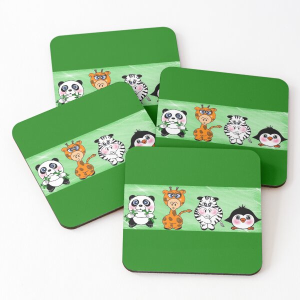 Item preview, cute animals - Panda , Giraffe , Zebra and penguin designed and sold by Shirley cute art .
