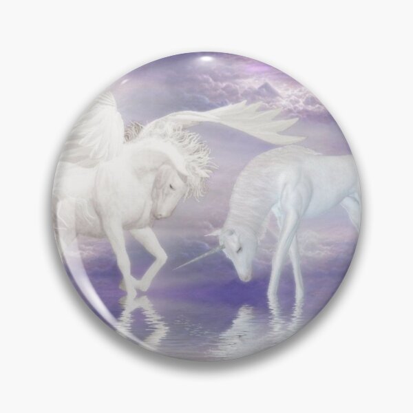Item preview, Rainbow Twin Unicorn pegagus Art PERFECT GIFTS designed and sold by slashrose4ever.