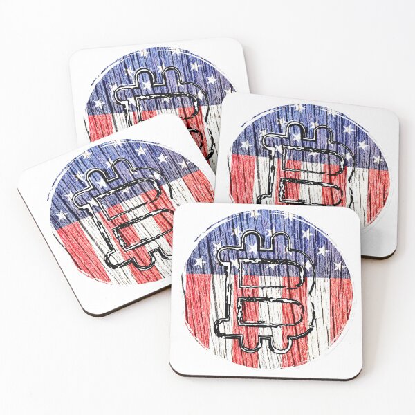 Item preview, Bitcoin America flag | Funny Cryptocurrency shirts | American Flag Bitcoin | Lucky coin US Flag tshirt | Awesome 4th of July Tshirt designed and sold by PGGO.