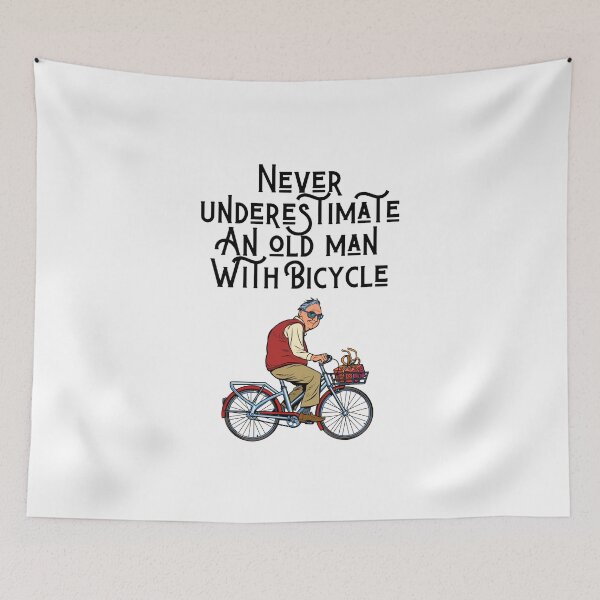 Item preview, Never underestimate an old man with bicycle designed and sold by Hab2.
