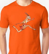 Slender gazelle running and performing a long jump Slim Fit T-Shirt