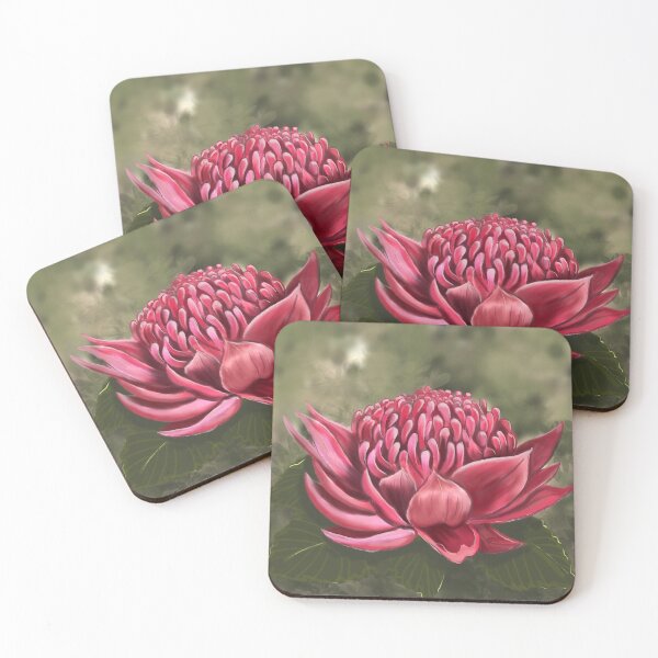 Item preview, Waratah with background designed and sold by Jagraphix.