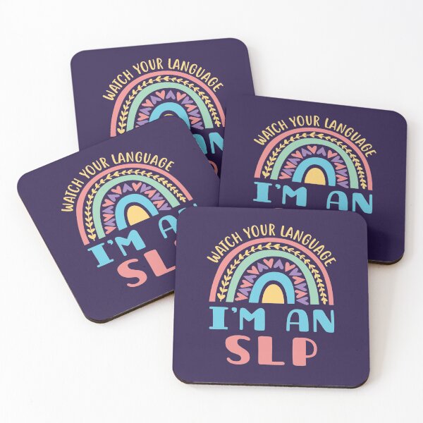 Item preview, Watch Your Language I'm an SLP Speech Pathologist Rainbow designed and sold by jaygo.
