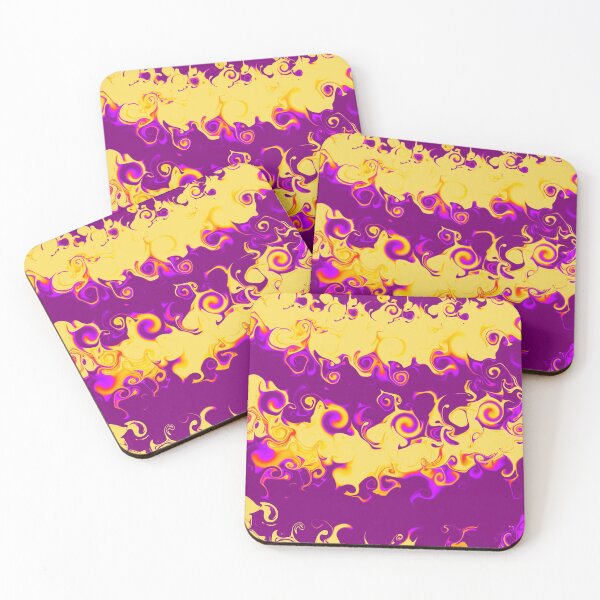 Item preview, Abstract Art #6 : Dangerous (Bright Yellow and Purple) designed and sold by Cosmic-Ferret.