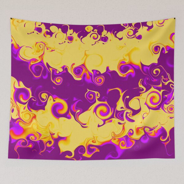 Item preview, Abstract Art #6 : Dangerous (Bright Yellow and Purple) designed and sold by Cosmic-Ferret.